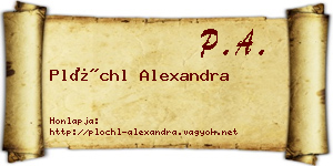 Plöchl Alexandra névjegykártya
