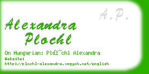 alexandra plochl business card